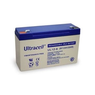 Alpexe® Batterie Plomb (UltraPile) 6 V 12,0 Ah (Faston 187