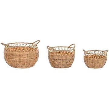 Ensemble de paniers - DKD Home Decor - Multicolore - Métal et polyéthylène - 40x40x30 cm - À monter soi-même