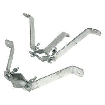 Support mural pour le montage fixation d'un mât d'antenne - Distance Déport 25 cm, Le zinc plongé chaud a couvert