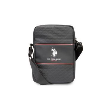 Sacoche bandoulière 8'' Modèle Middle Stripe U.S Polo Noir