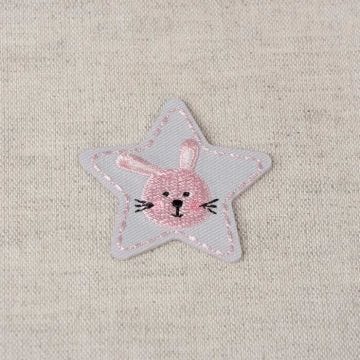 Ecusson animaux stars lapin 4cm x 4cm