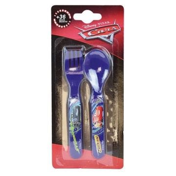 Ensemble Couverts Disney Cars-3 - Bleu - Longueur 2,5cm - Largeur 0,5cm - Hauteur 13,5cm