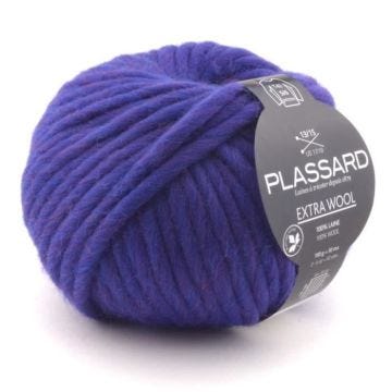 Pelote de laine Extra Wool 377 Violet 100% Laine - Plassard