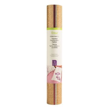3 feuilles de flex thermocollant argenté, doré, rouge pailleté 30,5 x 30,5 cm - Cricut