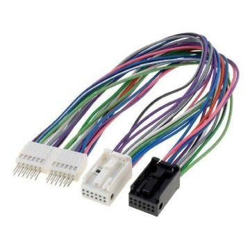 Fiche autoradio - Marque - 2x Fakra 12PIN mâles vers 2x Fakra 24PIN femelles - 0.3m