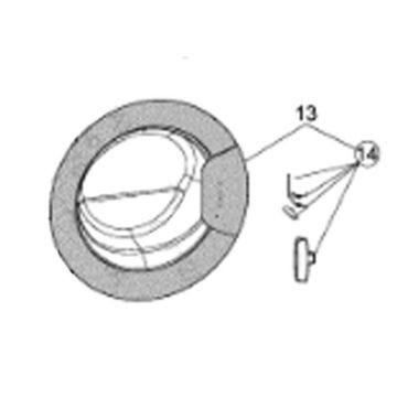 Hublot complet - Lave-linge - ARISTON HOTPOINT, WHIRLPOOL (67577)