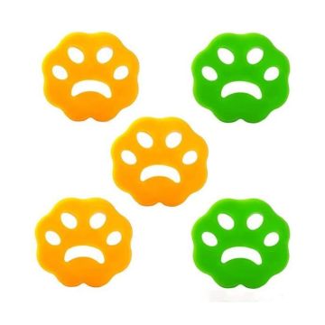 Lot de 5 épilateurs pour animaux de compagnie, épilateur pour machine à laver, boule de poils réutilisable pour attrape-fourrure col