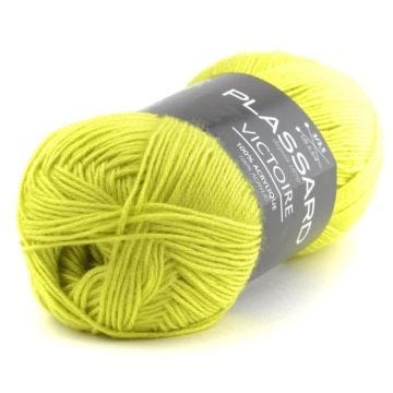 Fil crochet et tricot d'été - PLASSARD - Victoire 28 - Couleur Vert - Acrylique - 1 pelote
