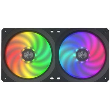 COOLER MASTER MasterFan SF240R ARGB - Ventilateur de boitier ARGB PWM - 650-1800 RPM - 2x 120mm