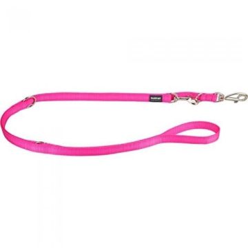 TRILUS MP-ZZ-HP-20 LAISSE EN NYLON POUR CHIEN ROSE 2 M FORMAT MOYEN