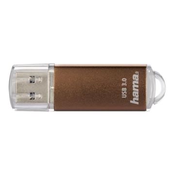 Clé USB - HAMA - FlashPen Laeta - 128 Go - USB 3.0 - Marron