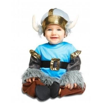 Déguisement viking bébé - MARQUE - Mixte - Bleu - Or - Intérieur - Polyester