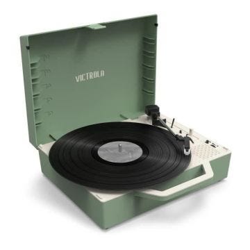 VICTROLA RE-SPIN PLATINE VINYLE ECO CONCUE VERT