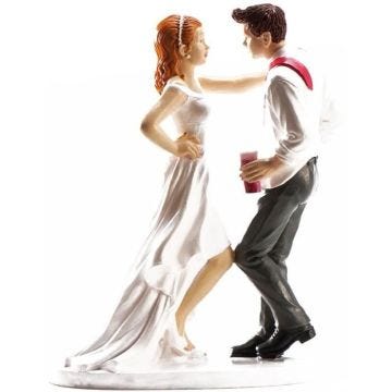 COUPLE MARIAGE BUVANT 16CM