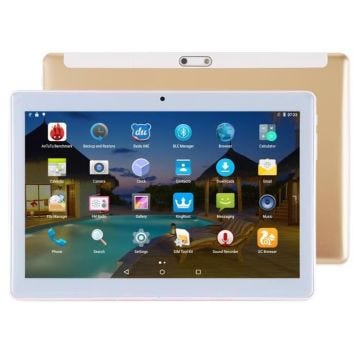 Tablette Tactile Bluetooth 4G Android 7.0 Wifi Octa Core 1,3 Ghz Dual Sim Doré + SD 8Go YONIS Or