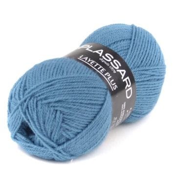 Laine Layette - Plassard - Pelote Plus 478 Bleu - Acrylique - Fabriqué en Roumanie