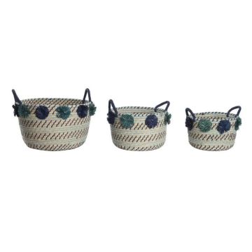De panier style boho, méditerranée pp, seagrass multicolore - Couleur:MULTICOLORE