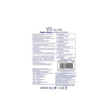 Clé USB Store 'n' Go V3 - 256 Go - USB 3.0 - VERBATIM