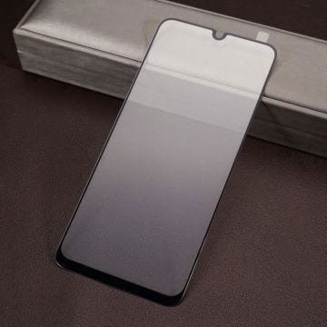 Protecteur écran pour votre Samsung Galaxy A30-A50-A20-M30-A40s en verre trempé armure motif en soie noir
