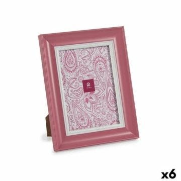 cadre photo verre rose plastique (6 unités) (2 x 24 x 19 cm)