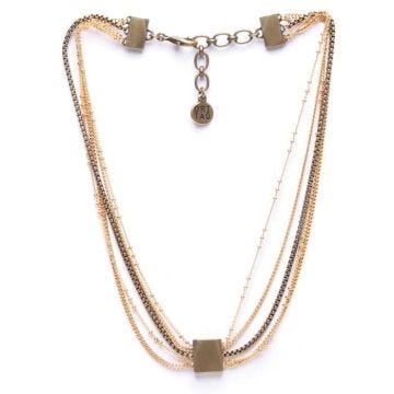 Collier 5 rangs - ORI TAO - Pritzker Massilia - Or jaune - Femme - Étain et Laiton
