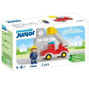 PLAYMOBIL Junior 71683 Camion de pompier, Dès 12 mois
