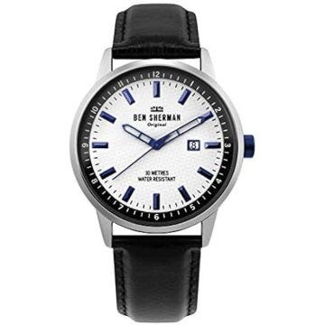 Montre - BEN SHERMAN - WB030B - Cuir Noir - Cadran Bronze - Boîtier Argenté