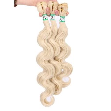 #61316 inch 3 pieces -FSR – tissage en Lot synthétique Body Wave ombré de couleur noire à verte, 16 à 20 pouces, disponible en 3 lo
