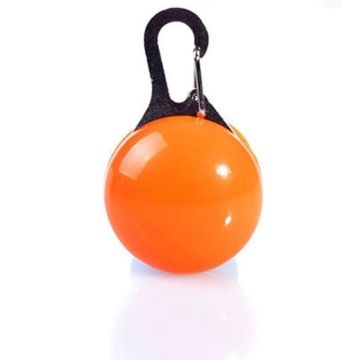 Chiens mignons Glowing Colliers de chien Ronde Pendentifs Led clignotant collier pour animaux-Orange