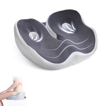 Coussin de siège orthopédique en mousse à Mémoire de Forme, 48 x 39 x 14cm, Coussin de Chaise de bureau, Coussin Coccyx Anti-fatigue