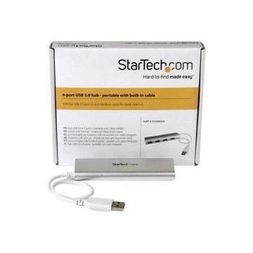 HUB - STARTECH.COM - ST43004UA - Hub USB 3.0 compact 4 ports en aluminium avec câble intégré