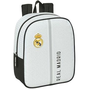 Real Madrid 1ère équipe 24/25 - Sac à dos pour enfant, sac à dos scolaire, adaptable au chariot, idéal pour crèche, confortable et