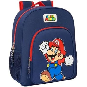 SUPER MARIO World - Sac à dos scolaire pour enfant, adaptable au chariot, idéal pour les enfants d'âge scolaire, confortable et