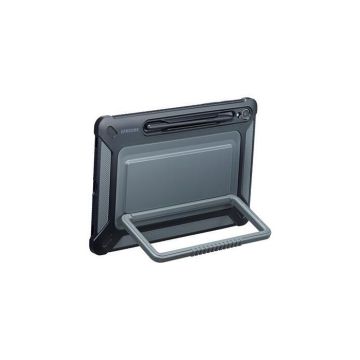 Coque arrière renforcée - Samsung - Galaxy Tab S9 - Noir - Résistance militaire - Fonction Stand