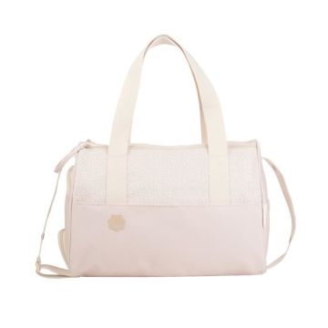 Badabulle Sac à langer Pocketstyle - Plan à langer, Housse isotherme, Pochette, Attaches-poussette inclus, Crème