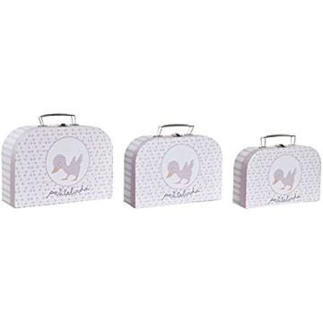 Lot de boîtes décoratives - DKD HOME DECOR - Multicolore - Métal - 28 x 9,5 x 20 cm - Style contemporain