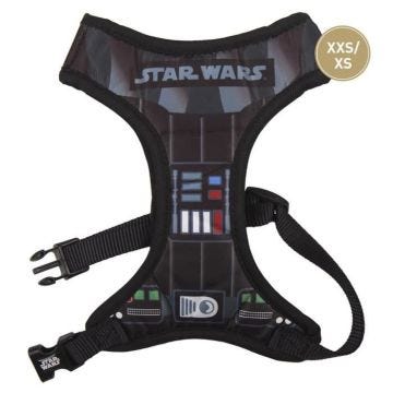 Harnais pour Chien - Stellar - Star Wars Darth Vader - Taille XXS/XS - Noir - Petit - Extérieur