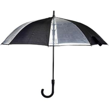 Parapluie - BigBuy Home - Noir Transparent - Métal - 96 x 96 x 84,5 cm - 24 unités