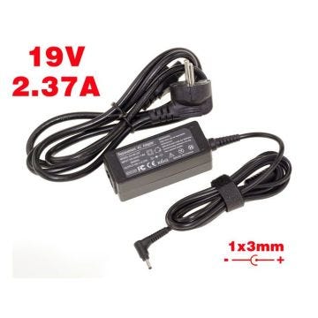 Alimentation pour PC Portable 19V 2.37A Embout 1x3mm - Equivalent NP940X3G NP940X3L NP940X5J NP905S3G NP915S3G NP900X3L