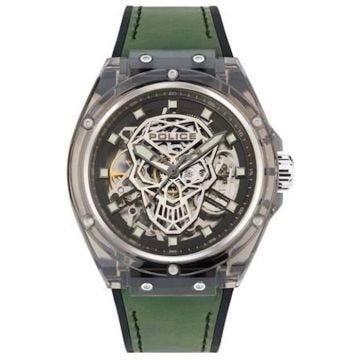 Montre - POLICE - PEWGR1592404 - Mécanique - 44 mm - Silicone Vert