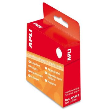 Porte courrier - bac interieur - porte-feuille Apli - 372 - Lot de 100 crochets en papier Eng