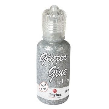 Colle pailletée holographique - Argent brillant…