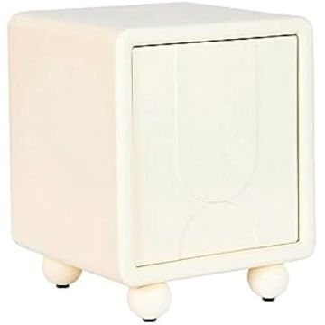 Table de Chevet - DKD HOME DECOR - Blanc - Bois MDF - 40x45x55 cm - Tiroir(s)