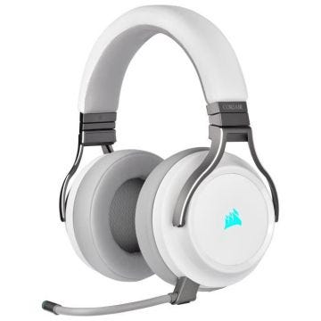 Casque Gamer CORSAIR VIRTUOSO RGB Sans fil Blanc - Son haute-fidélité et confort durable