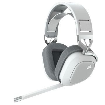 Casque Gaming Sans Fil CORSAIR HS80 RGB Wireless Blanc Son Dolby Atmos Microphone Omnidirectionnel