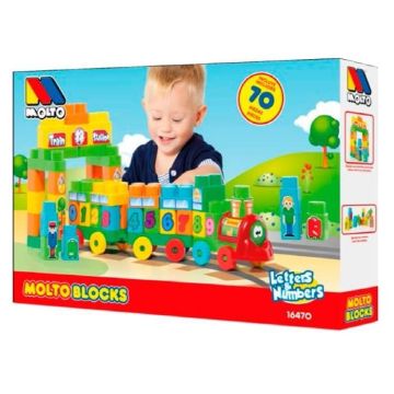 Molto Set du Construction Train avec Nombres et Lettres (Molto 16470)