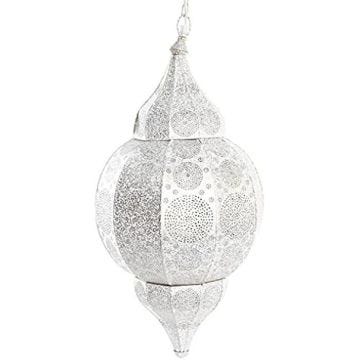 Suspension DKD Home Decor Doré Blanc Fer 50 W (31 x 31 x 64 cm)