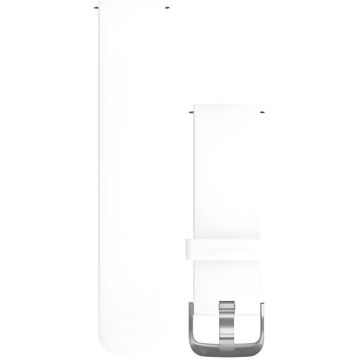 Bracelet connecté GARMIN Vivoactive 3 en silicone blanc avec GPS intégré et boucle argentée