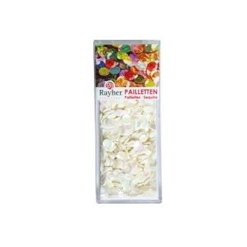 Sequins bombés lavables blanc irisé 6mm 2600 pi…