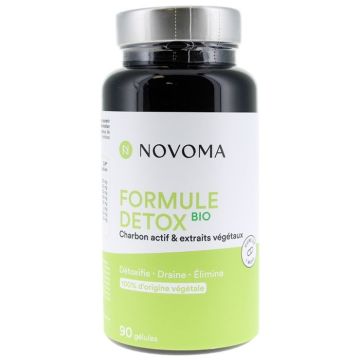 Charbon actif Novoma - Formule Detox Bio - 90 Gélules
